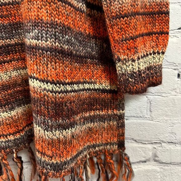 BB Dakota X Steve Madden Canyon Cutie Cardigan Stripe Open Front Orange M NWT - Picture 9 of 10